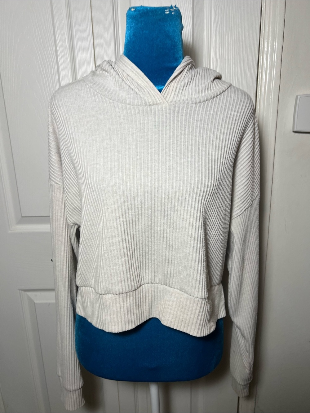 Alo Yoga Muse Ribbed Cropped Hoodie Women’s XS